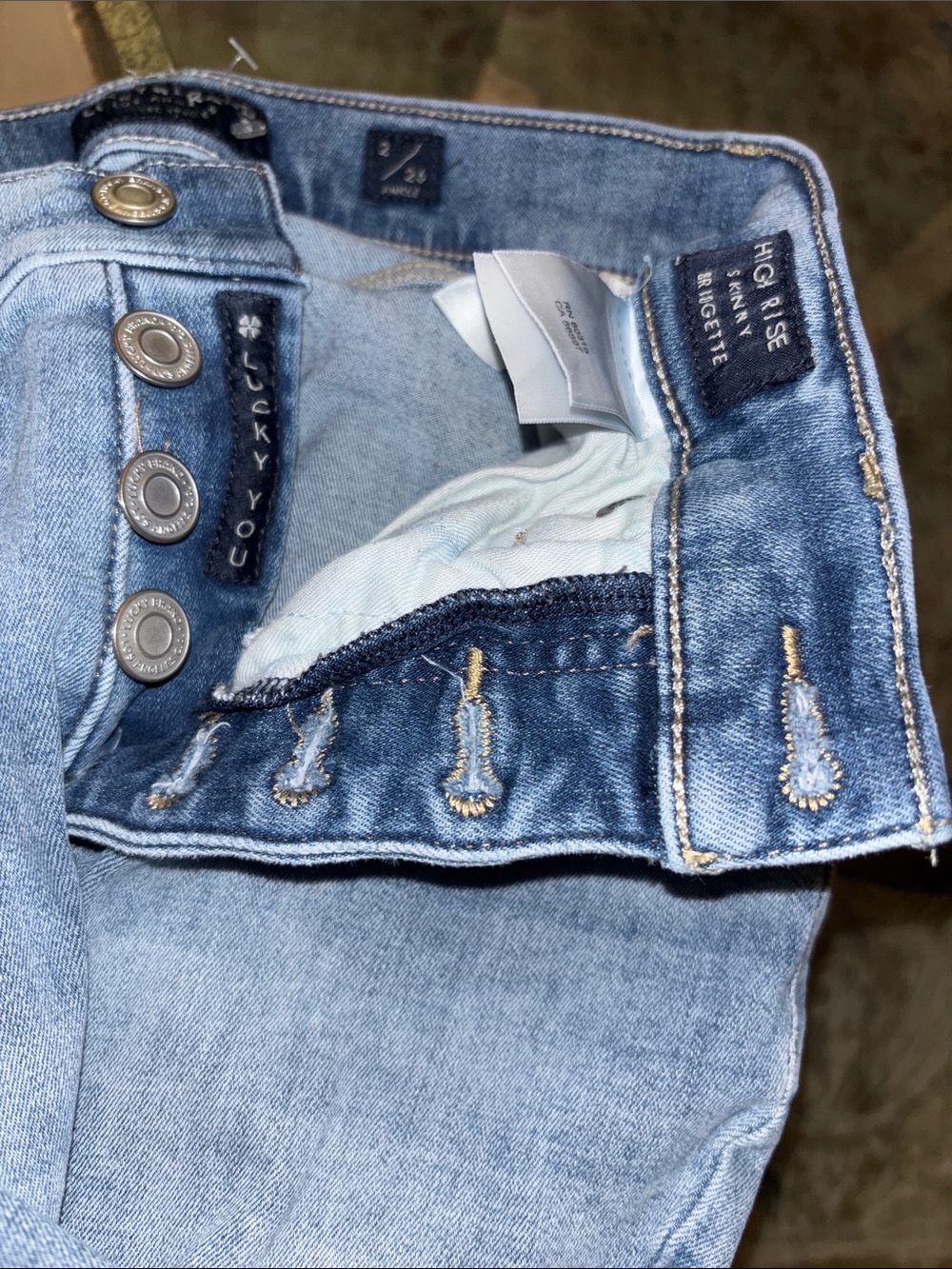 Lucky Brand women’s size 2 Washed Blue Bridgette high Rise skinny jeans - Picture 8 of 15
